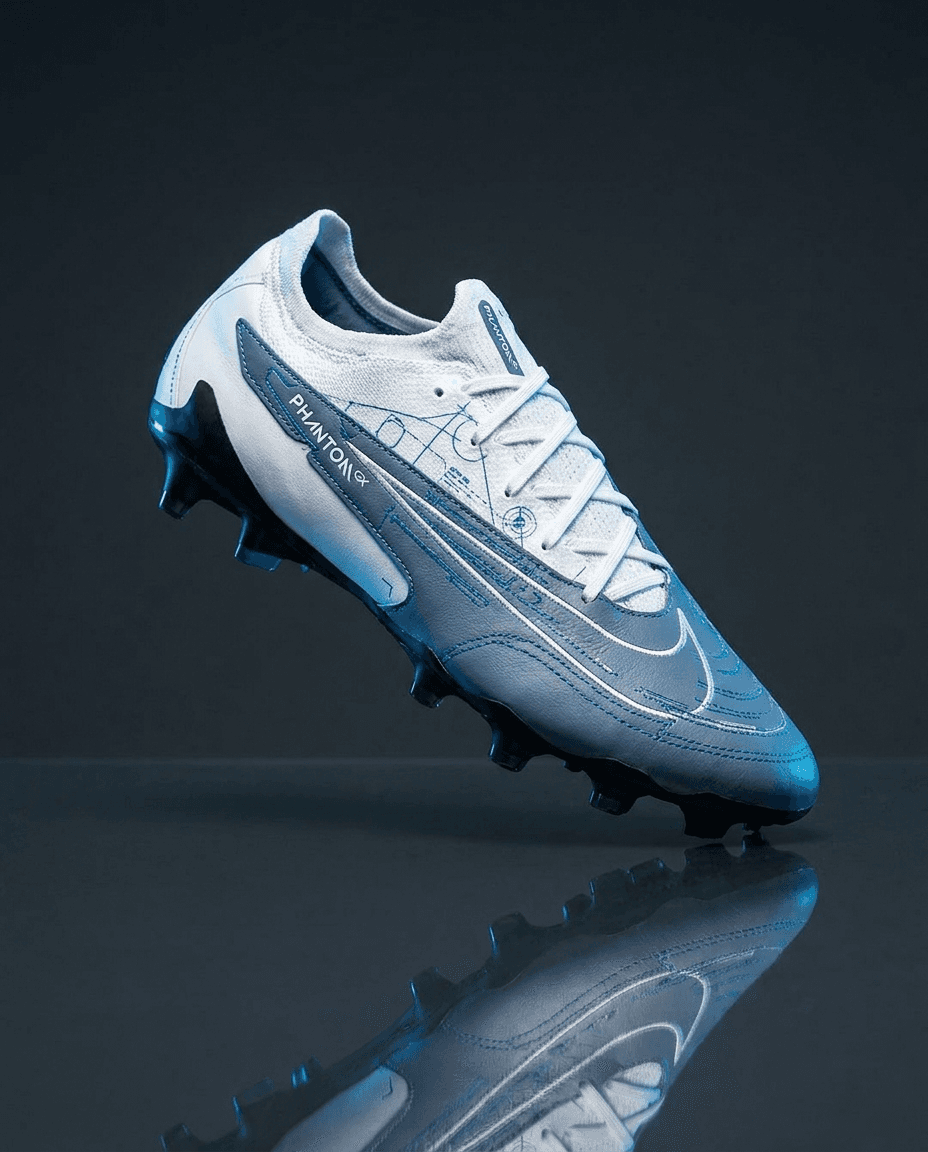 Phantom Blue boot, Ice white colourway